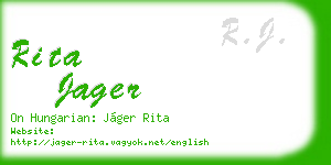 rita jager business card