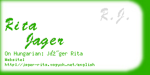 rita jager business card